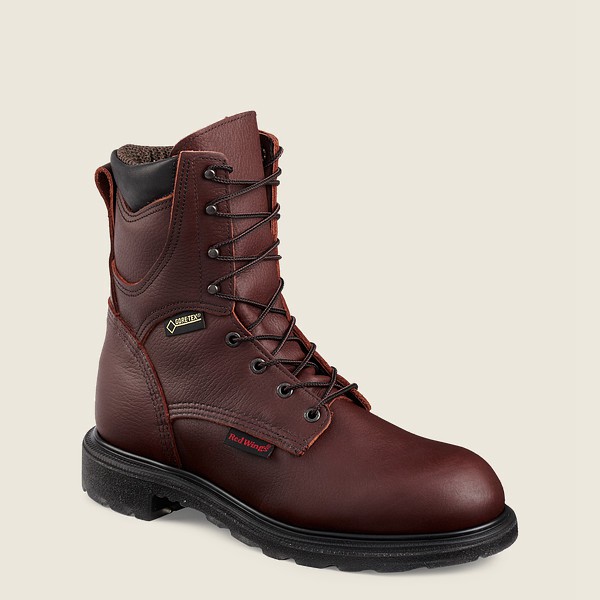 Mens Red Wing Supersole® 2.0 - 8-inch Insulated Waterproof Soft Toe - Work Boots Burgundy - OUE86759